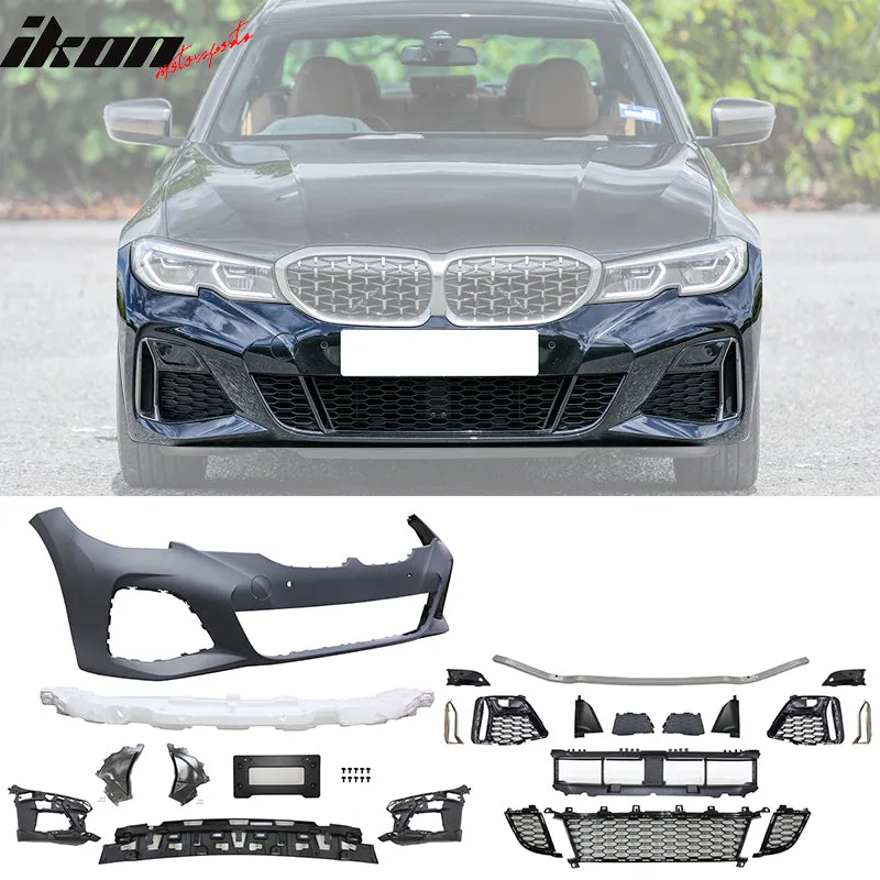 2019-2022 BMW G20 Unpainted M340 Front Rear Bumpers M-Tech Side Skirts