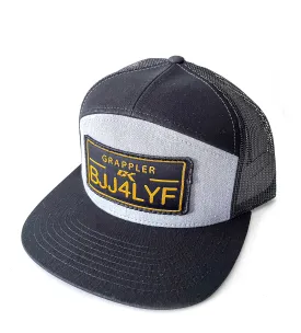 2024 NEW CK FIGHTLIFE  7-PANEL CAP "BJJ4LYF" BLACK / HEATHER