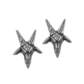 ALCHEMY OF ENGLAND BAPHOMET STUD EARRINGS