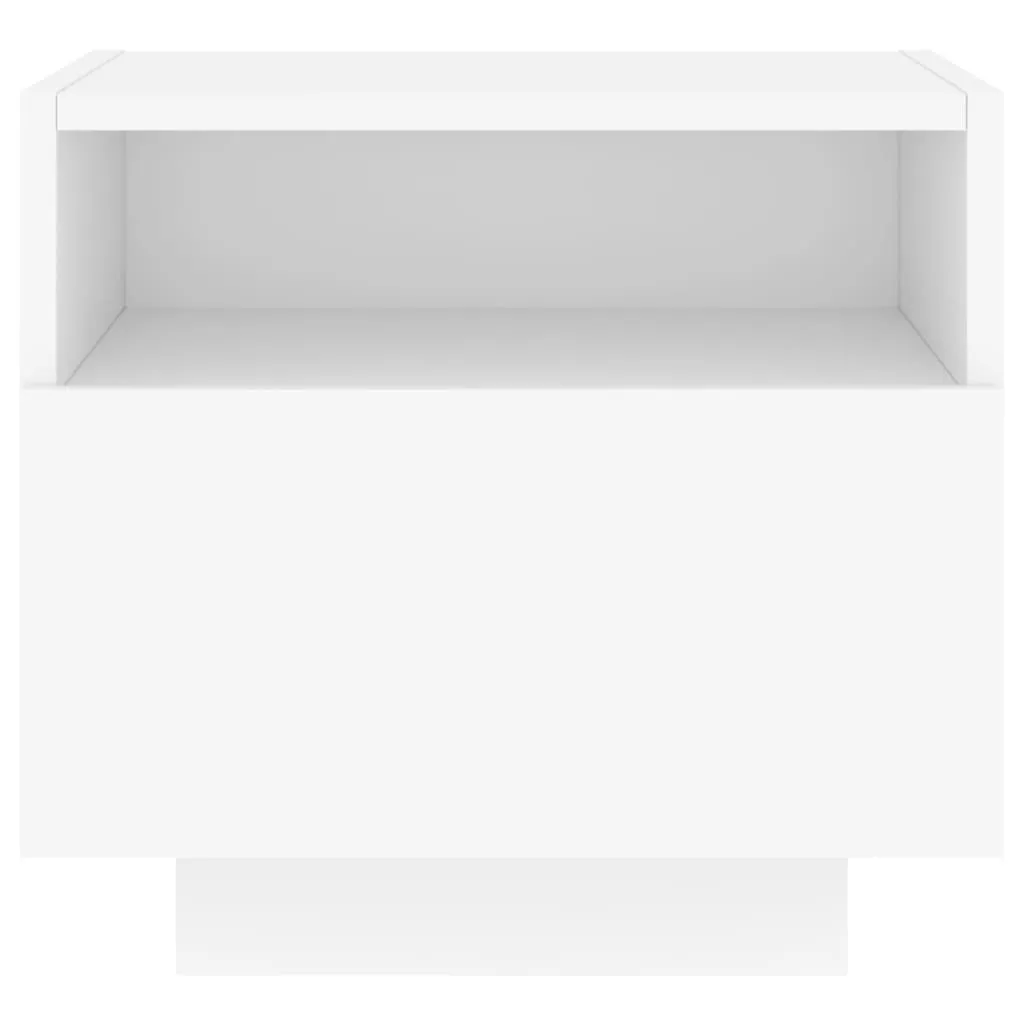 Bedside Cabinets with LED Lights 2 pcs White 40x39x37 cm