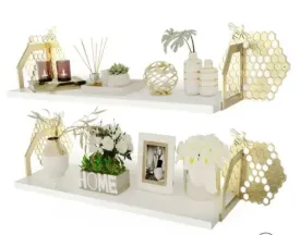 Beehive Floating Shelves