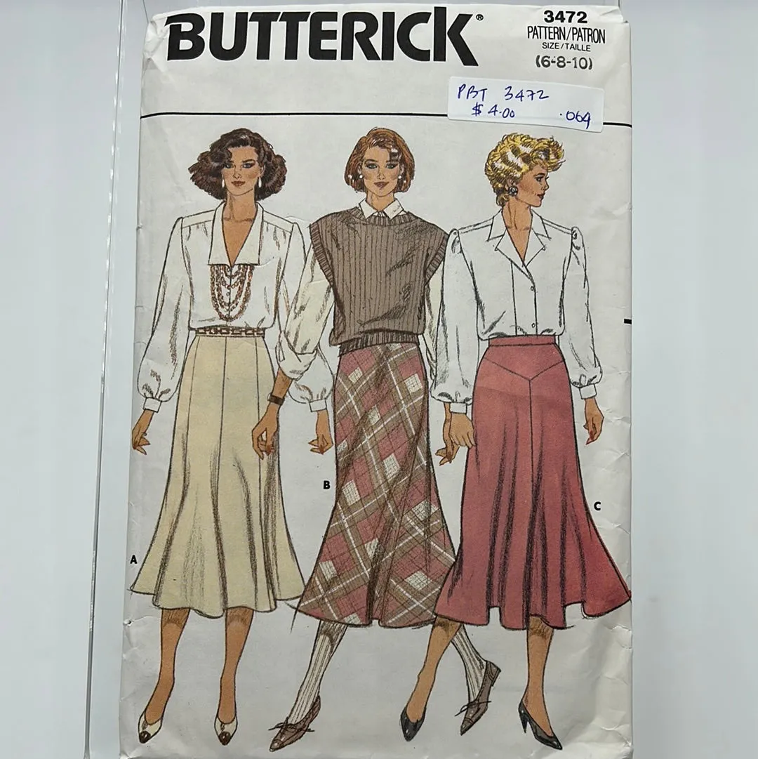 BUTTERICK Pattern, Skirts (PBT3742)