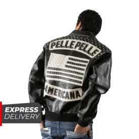 Buy Best Fashion Style New 2024 Looking Pelle Pelle Americana Black Genuine Studded Jacket