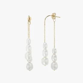 De Mira Waterfall Earrings, White