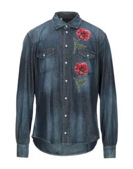 Dolce & Gabbana Man Denim shirt Blue 17 ½ inches-neck