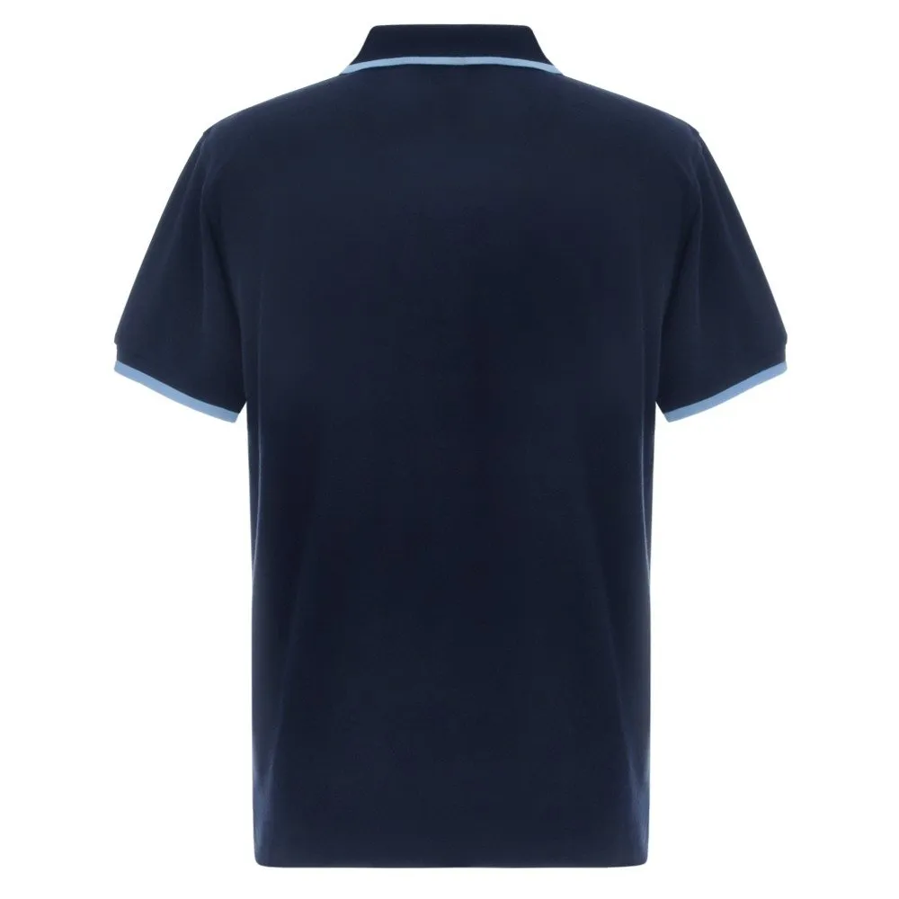 FUEL Retro Polo Shirt - Navy and Light Blue