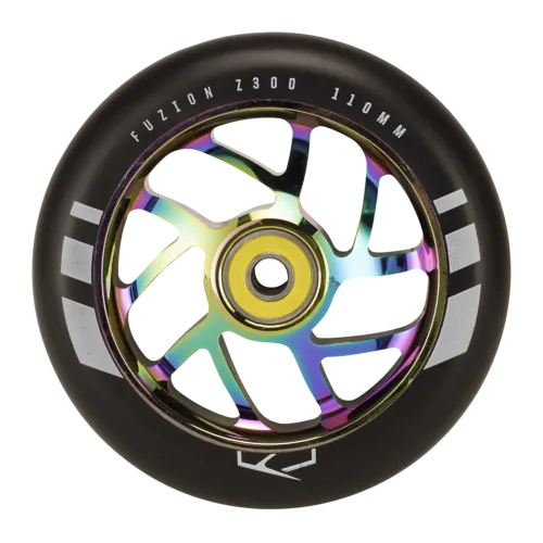 Fuzion Flight Wheel 110mm Black with Neochrome Core (Pair)