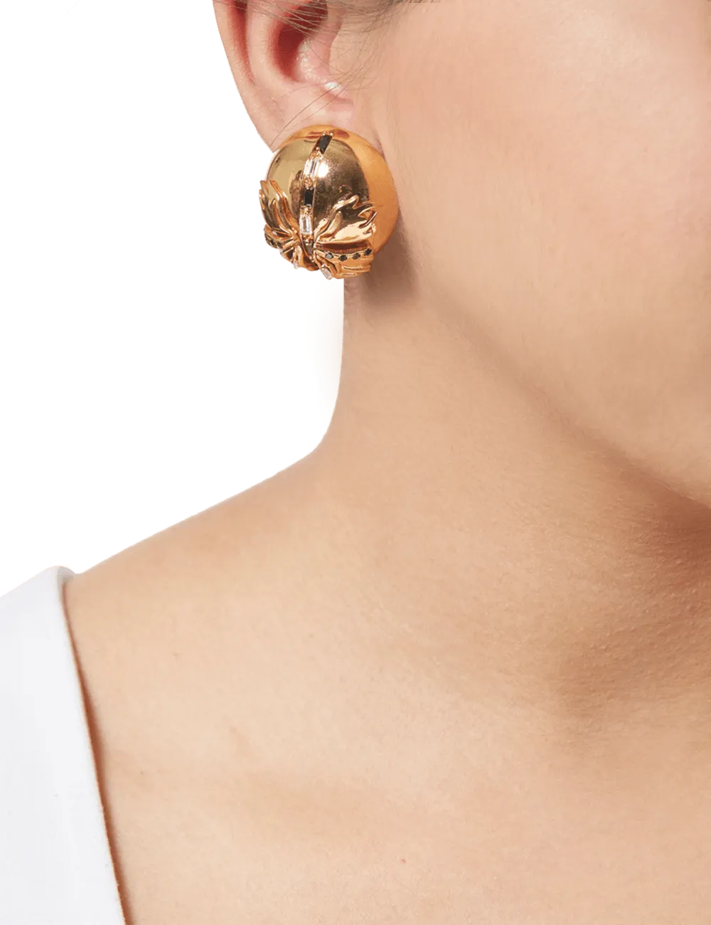 Instar Button Tops Earrings in Gold