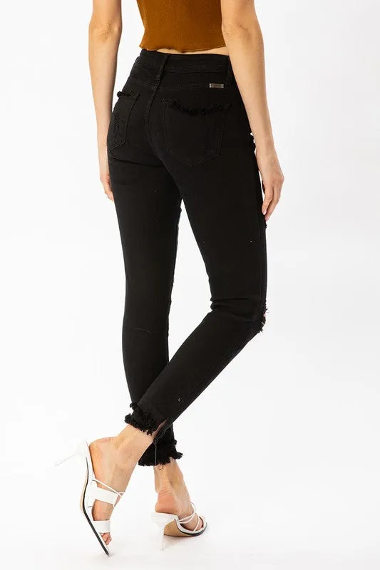 Kancan Emilia Mid Rise Ankle Skinny Jeans ~ Black *FINAL SALE* [1-3X]