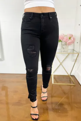 Kancan Emilia Mid Rise Ankle Skinny Jeans ~ Black *FINAL SALE* [1-3X]