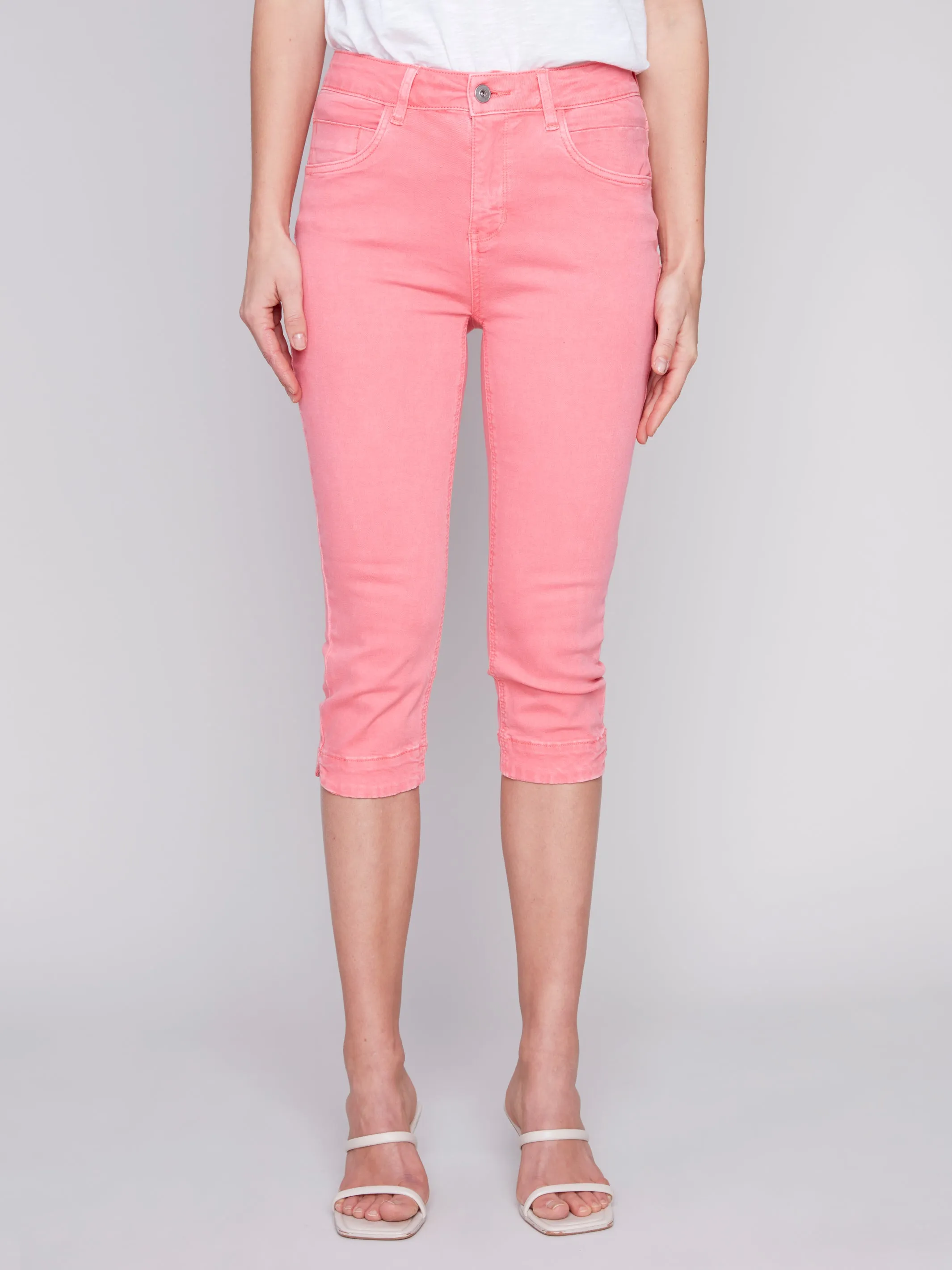 Knee High Crop Twill Pants