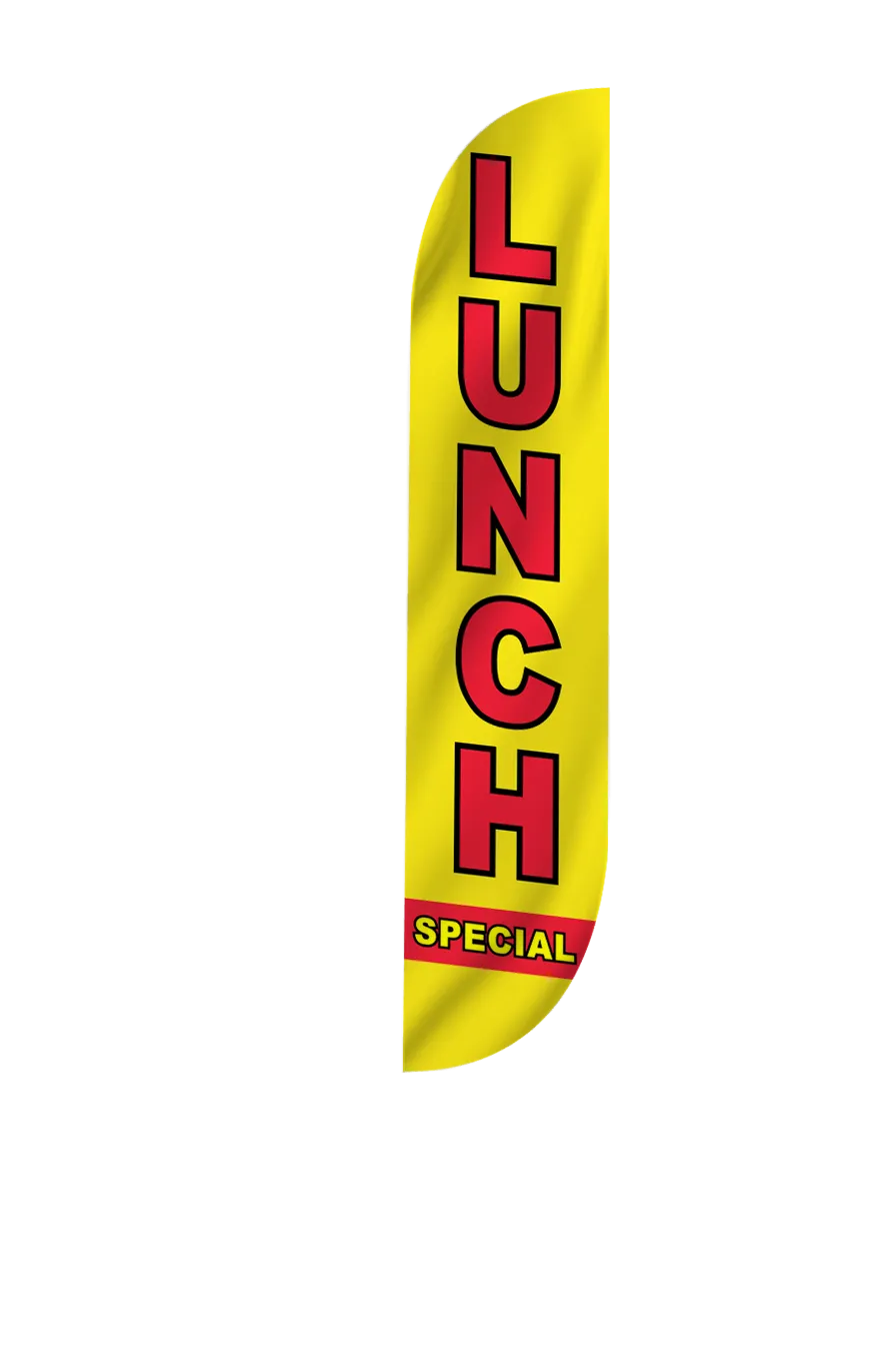 Lunch Special Feather Flag Yellow