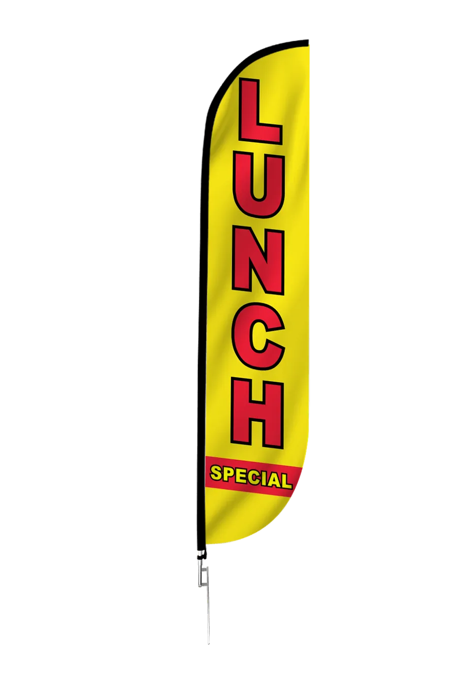 Lunch Special Feather Flag Yellow