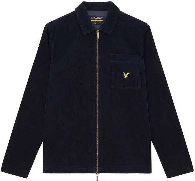 Lyle and Scott Mens Archive Cord Overshirt Dark Navy