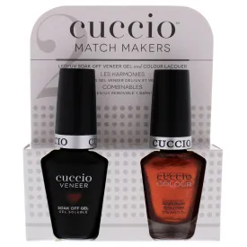 Match Makers Set - Rio Carnival by Cuccio for Women - 2 Pc 0.44oz Veneer Soak Of Gel Nail Polish, 0.43oz Colour Nail Polish