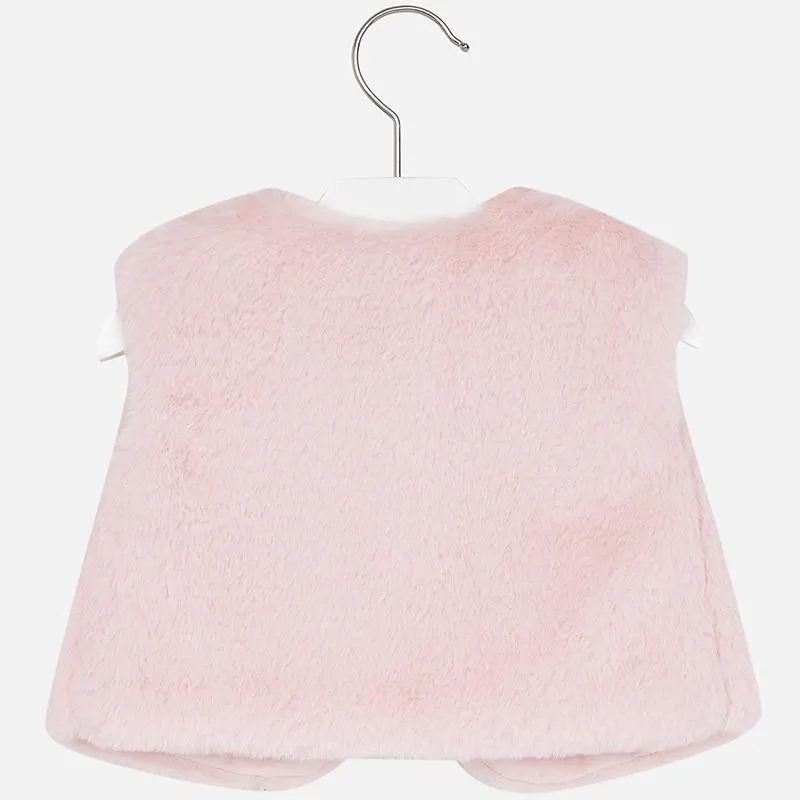 Mayoral Pink Fur Vest