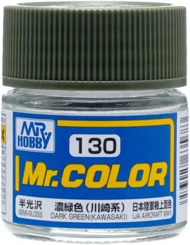 Mr. Hobby C130 Mr. Color Semi Gloss Dark Green (Kawasaki) Lacquer Paint 10ml