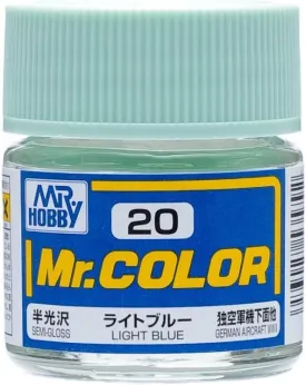 Mr. Hobby C20 Mr. Color Semi Gloss Light Blue Lacquer Paint 10ml