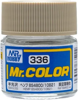 Mr. Hobby C336 Mr. Color Semi Gloss Hemp BS4800/10B21 Lacquer Paint 10ml