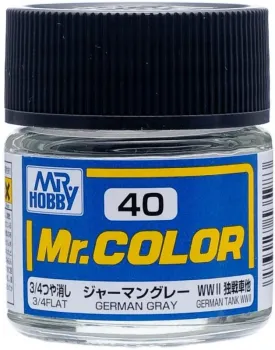 Mr. Hobby C40 Mr. Color Flat German Gray Lacquer Paint 10ml