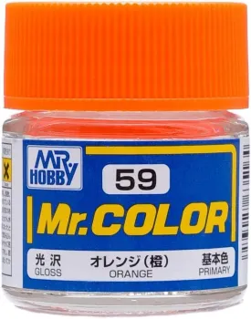 Mr. Hobby C59 Mr. Color Gloss Orange Lacquer Paint 10ml