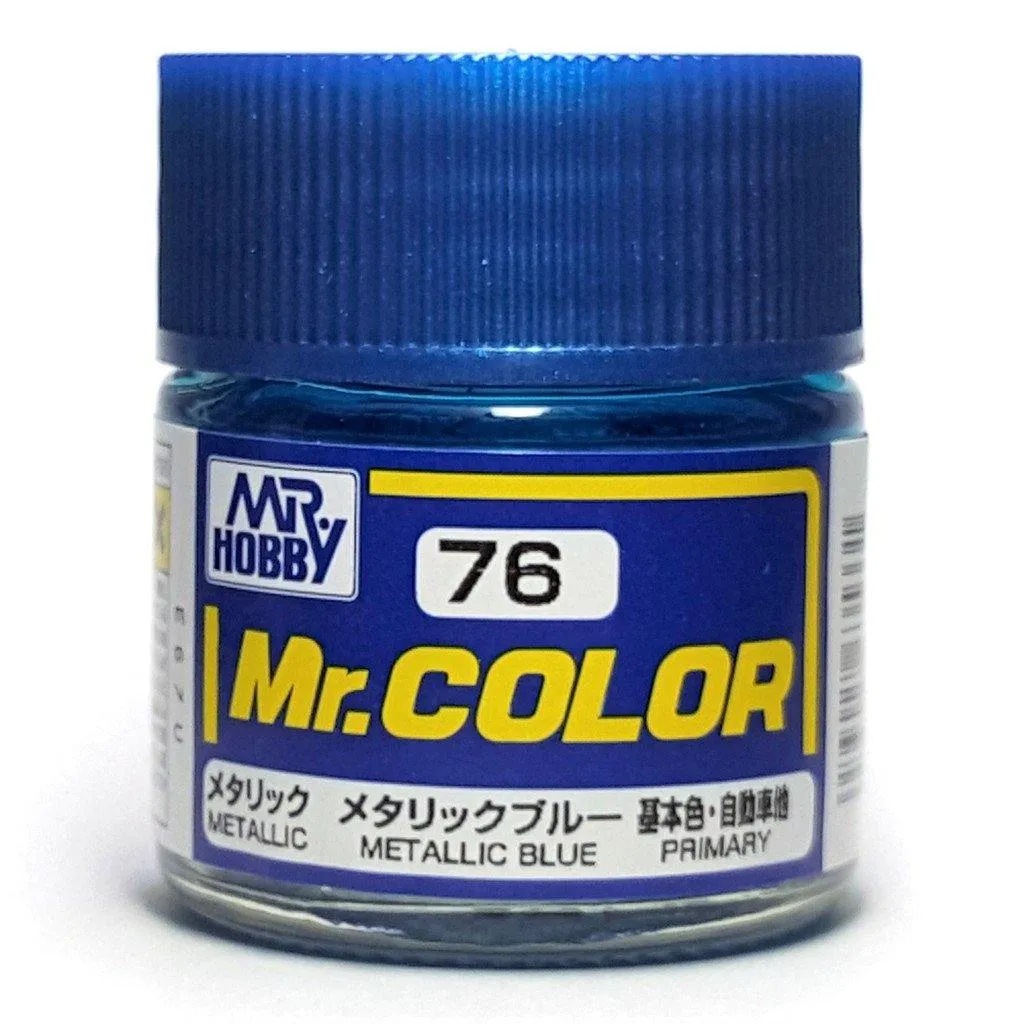 Mr. Hobby C76 Mr. Color Metallic Blue Lacquer Paint 10ml