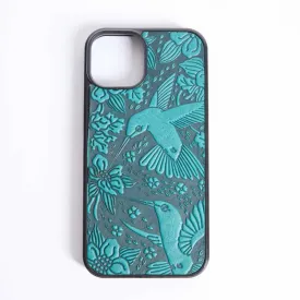 SECOND, iPhone 14 Case, Hummingbirds in Teal