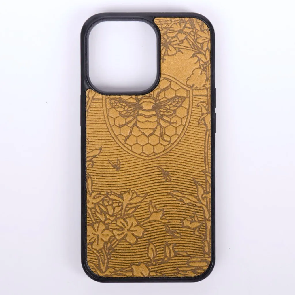 SECOND, iPhone 15 Pro Case, Bee Garden in Marigold