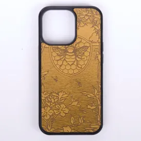 SECOND, iPhone 15 Pro Case, Bee Garden in Marigold