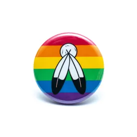 Two-Spirit pride flag button