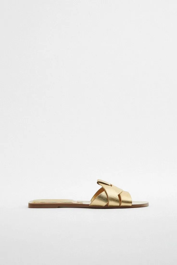 ZARA BASIC GOLD FLAT